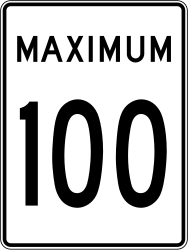 Inicio de un límite de velocidad.